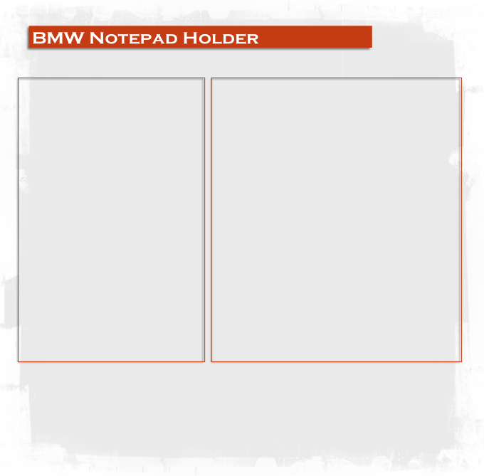 BMW Notepad Holder

